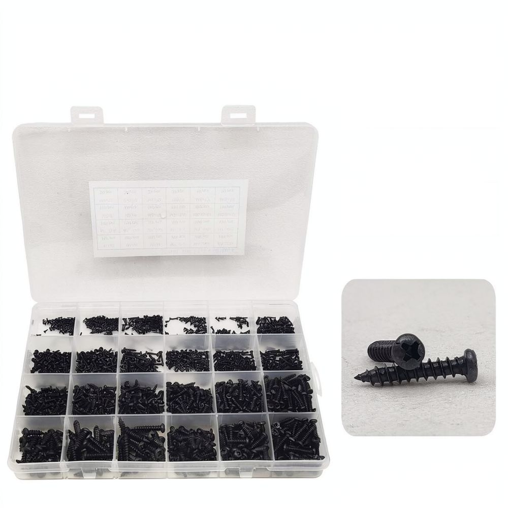 검은색 탄소강 재질의 자가 태핑 나사, 평평한 머리,  - Electronics Repair Hobby 리뷰 및 가격